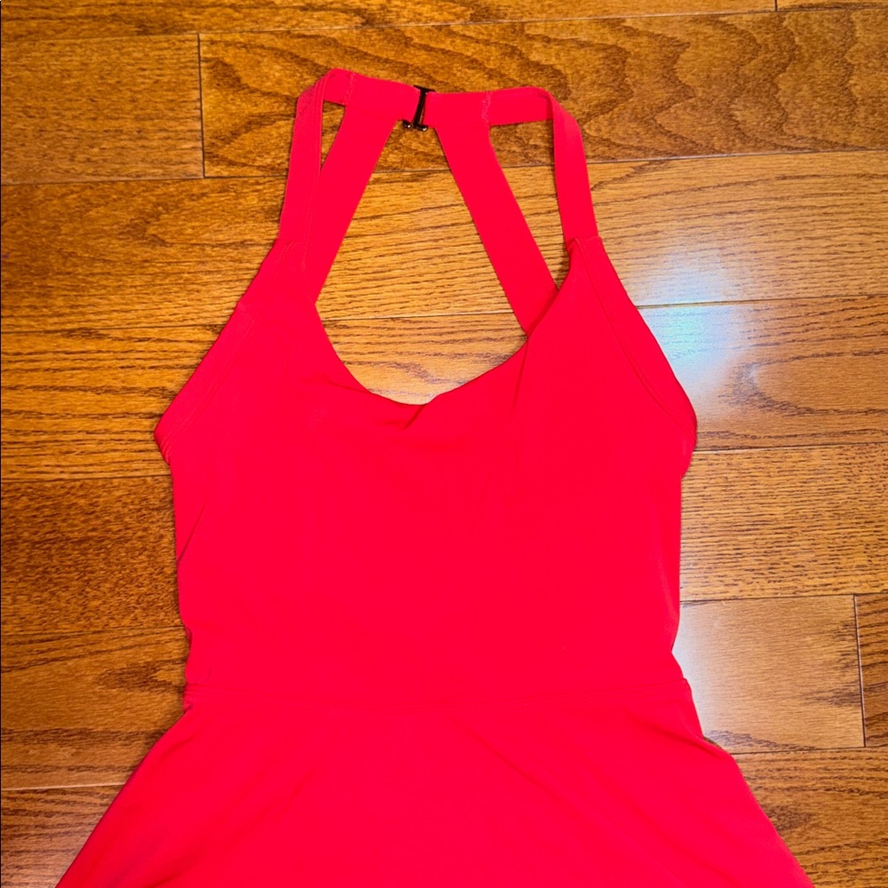 HALARA size Small Red Backless Twisted Active Dress - Picture 2 of 12
